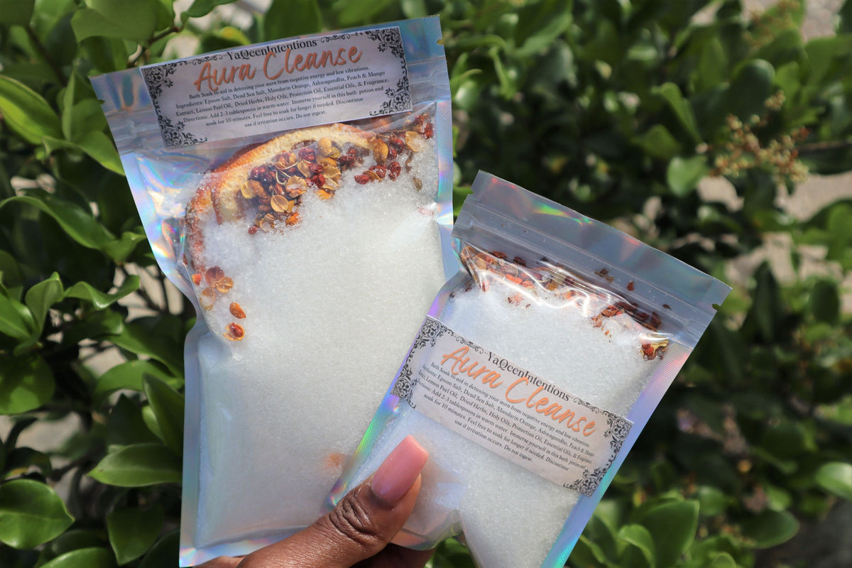 Aura Cleansing Bath Salts for Detoxing Dark Energy and Stress