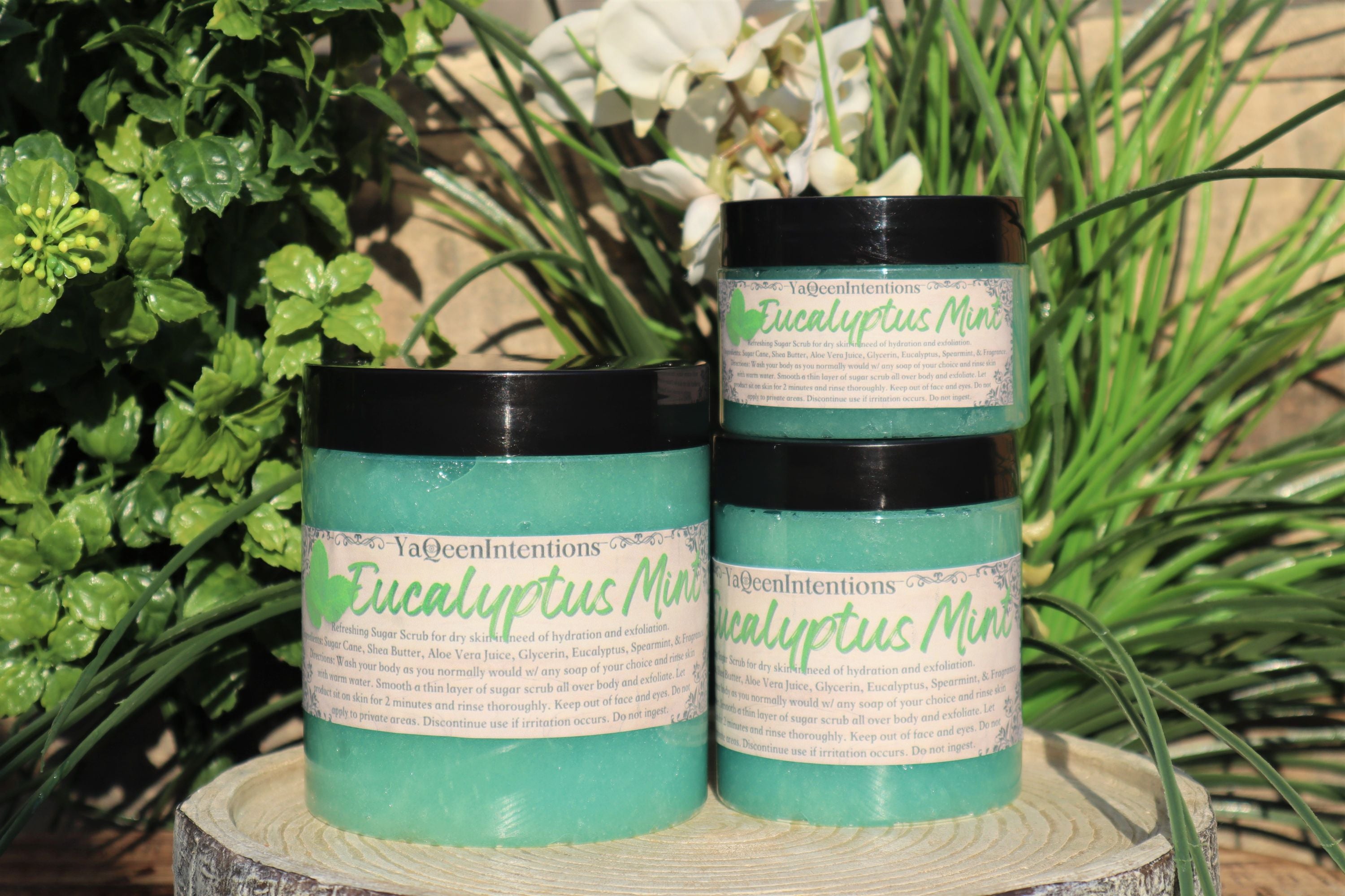 Spearmint & Eucalyptus Sugar Scrub for Exfoliating Dry Skin