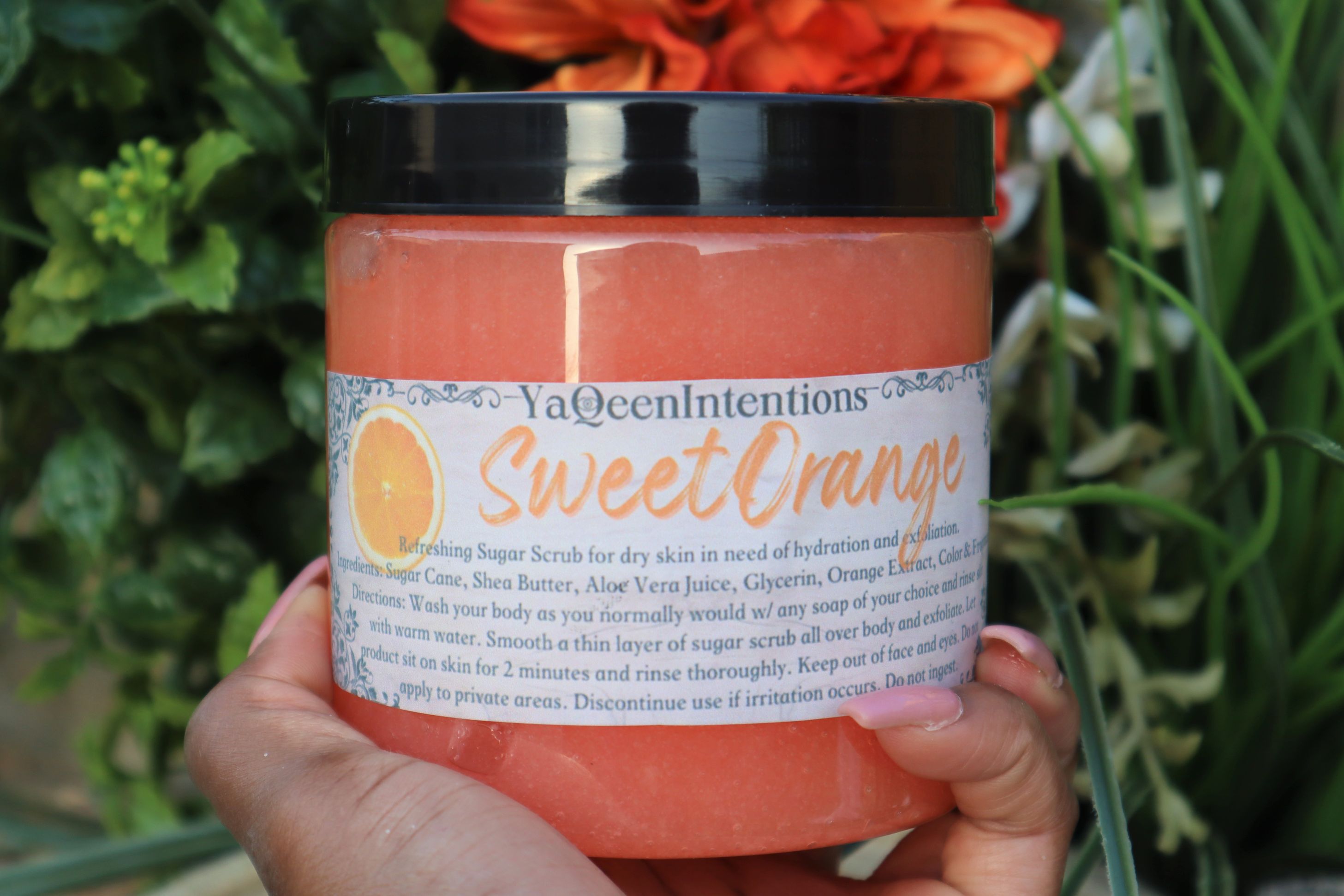 Sweet Orange Sugar Scrub for Exfoliating and Moisturizing Skin