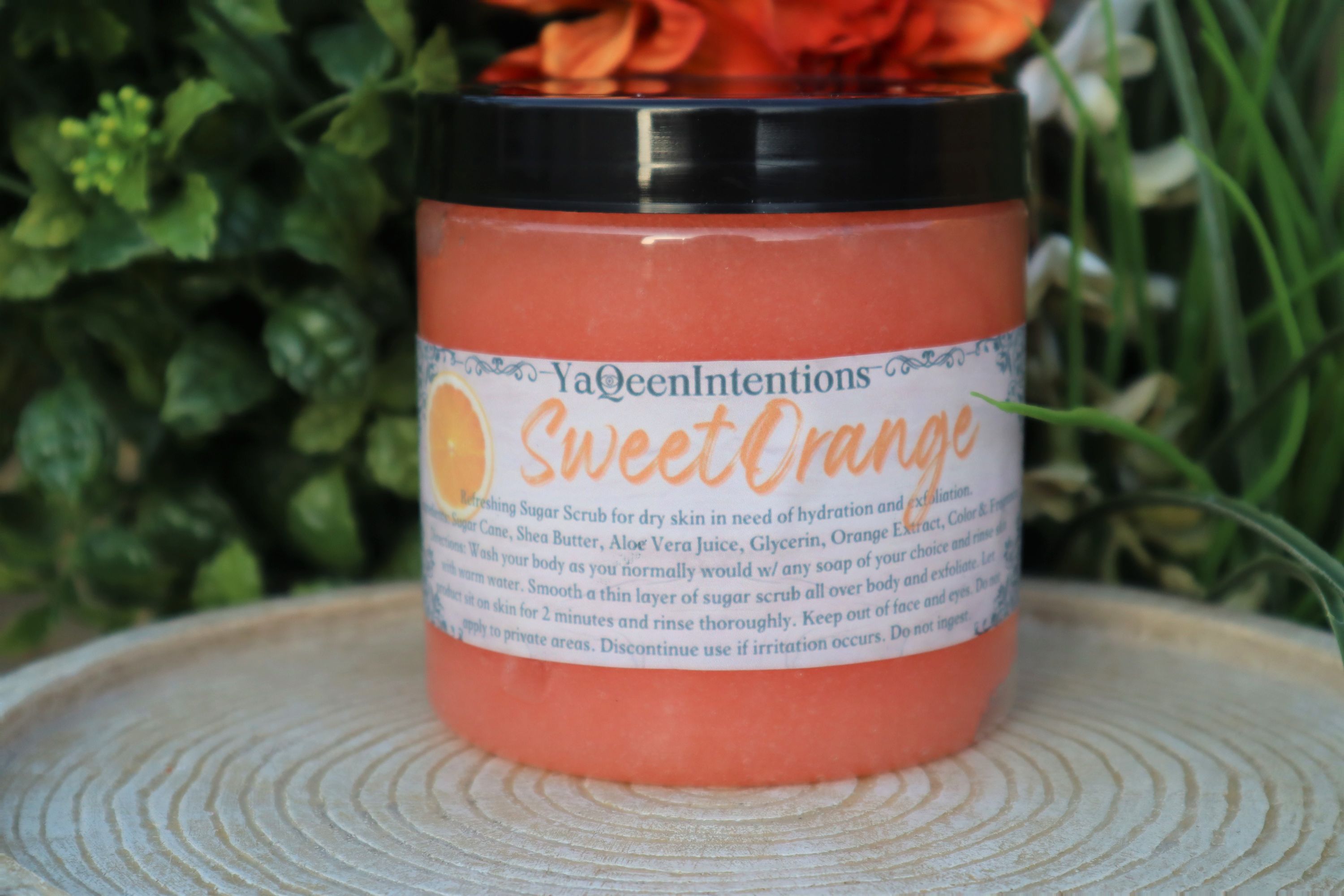 Sweet Orange Sugar Scrub for Exfoliating and Moisturizing Skin