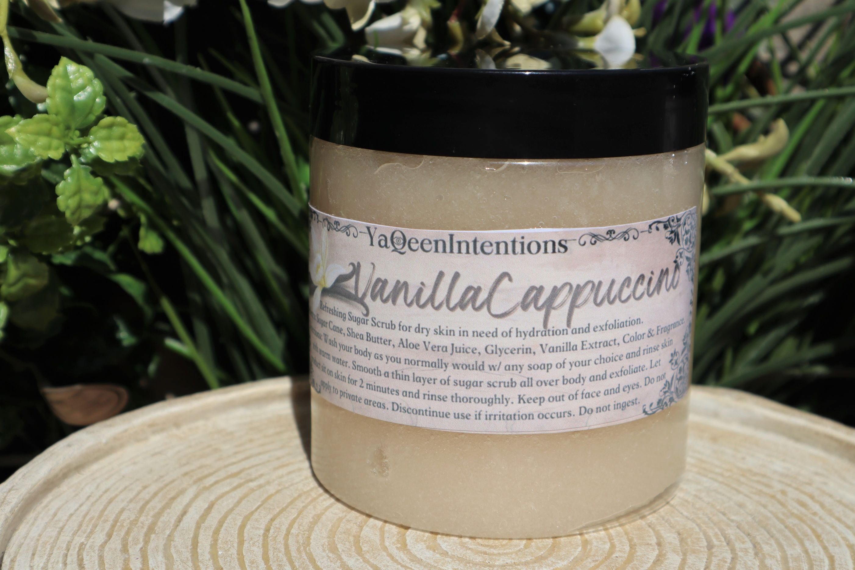 Vanilla Cappuccino Sugar Scrub for Moisturizing Dry Skin and Exfoliation