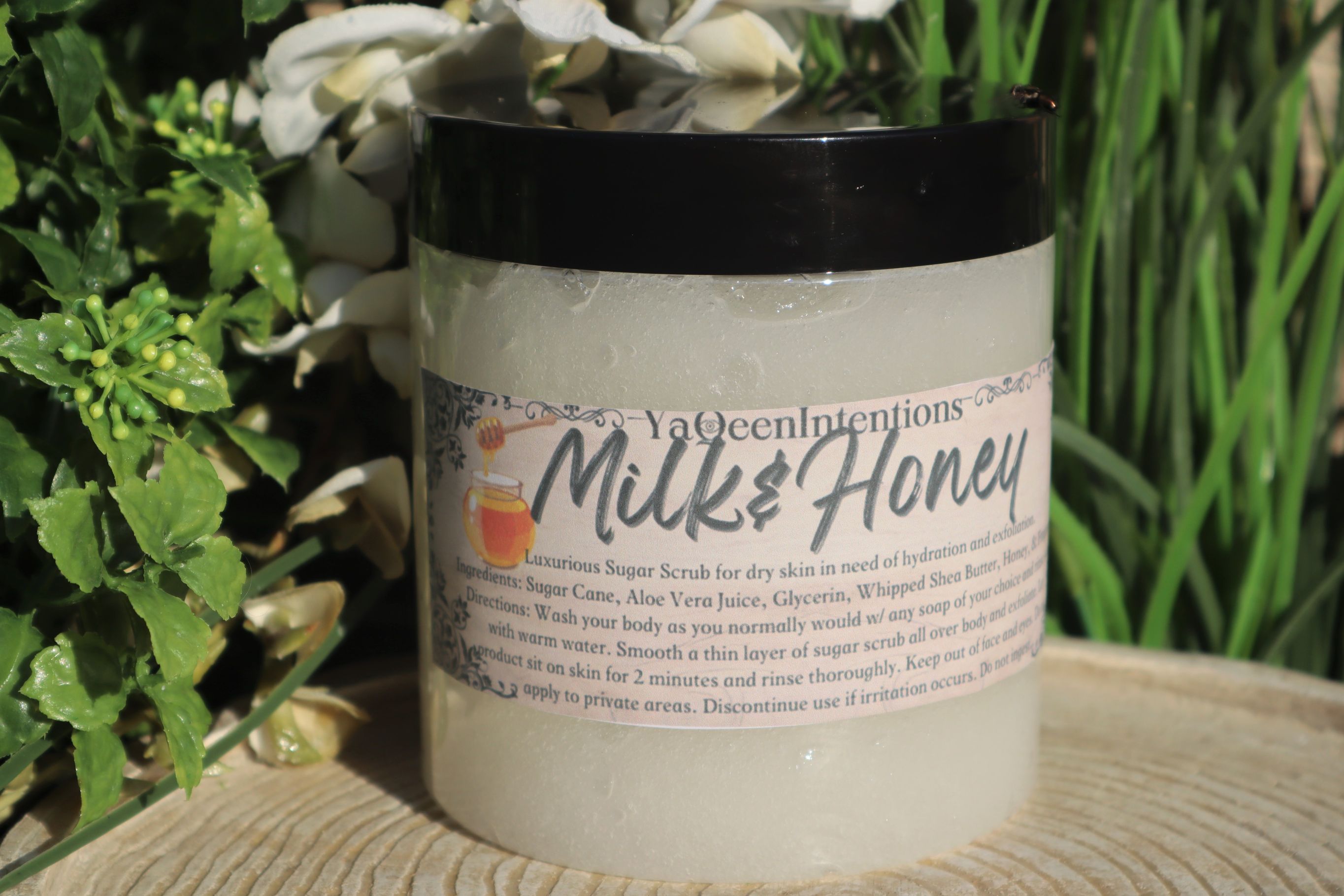 Milk & Honey Sugar Scrub for Dry Skin and Exfoliation