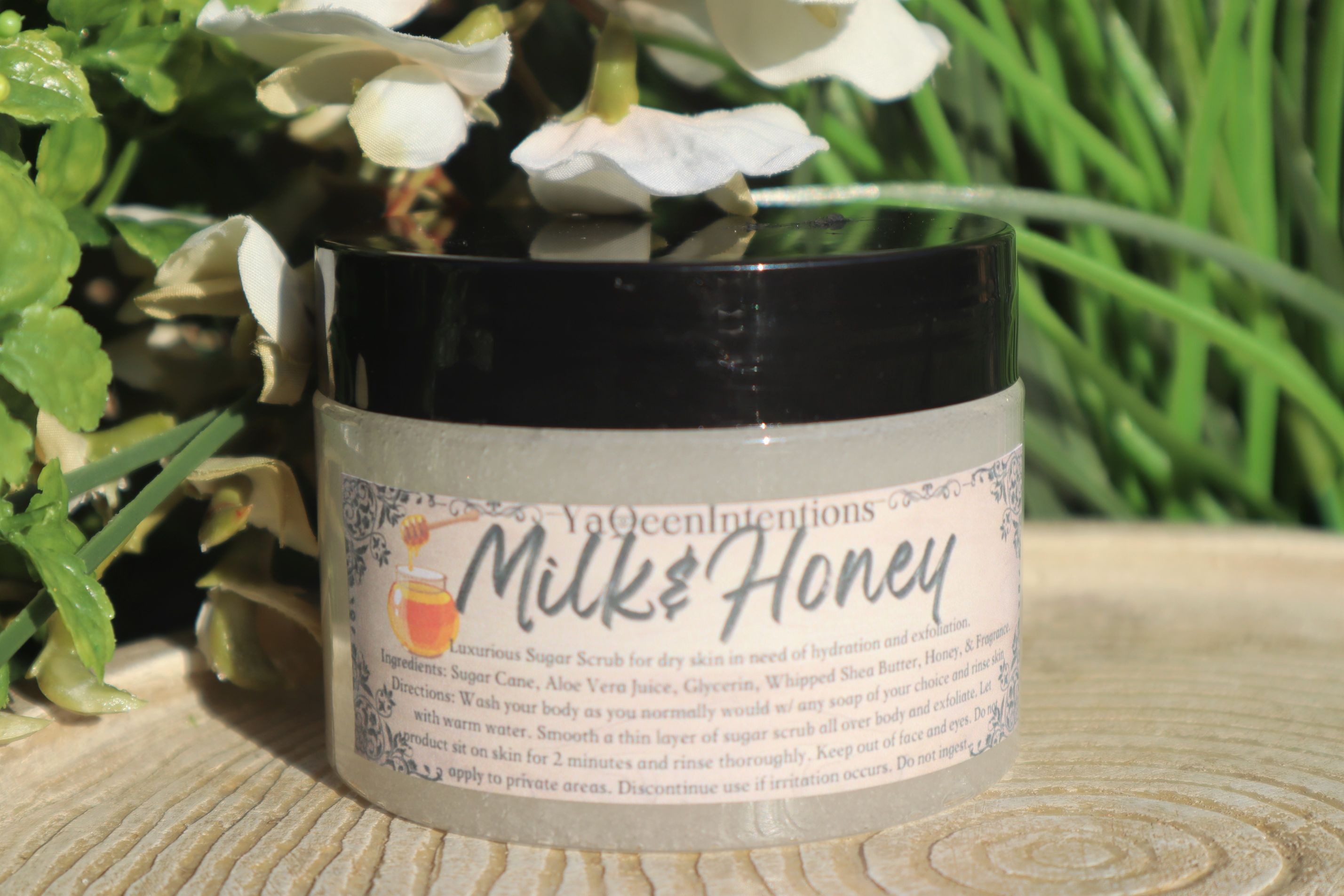 Milk & Honey Sugar Scrub for Dry Skin and Exfoliation