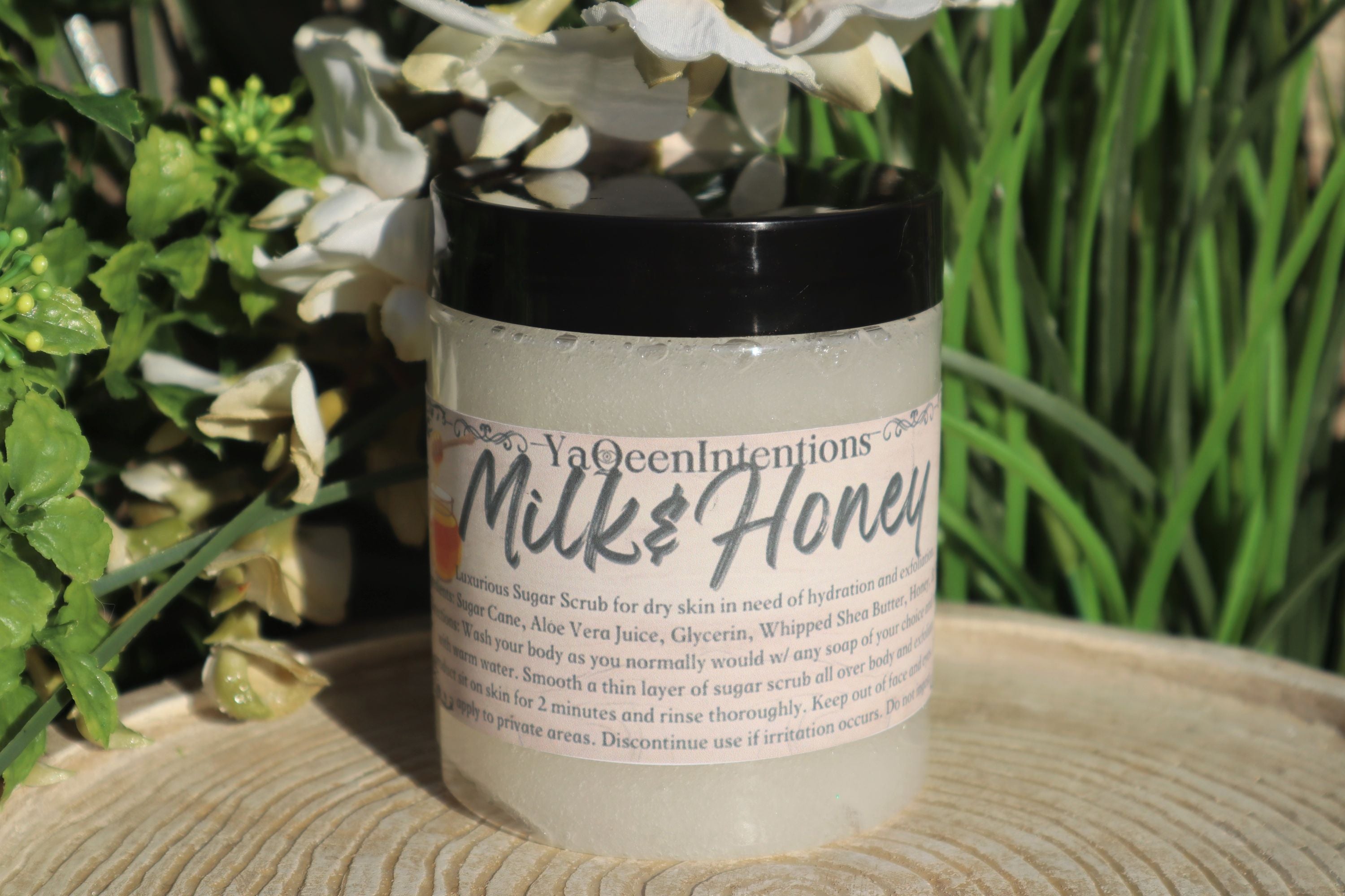 Milk & Honey Sugar Scrub for Dry Skin and Exfoliation