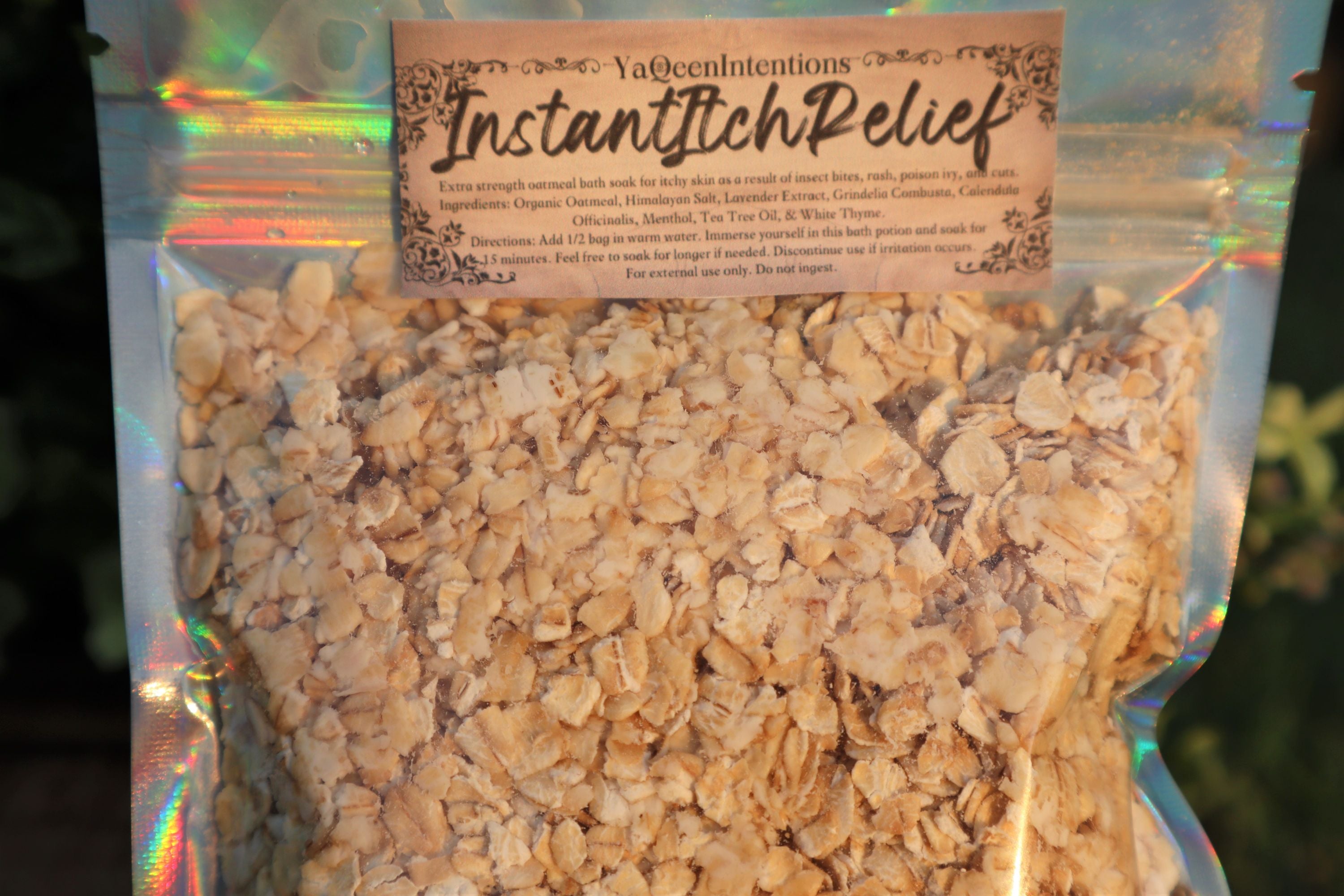 Instant Itch Relief Oatmeal Bath Remedy for Itchy Rash Bug Bites